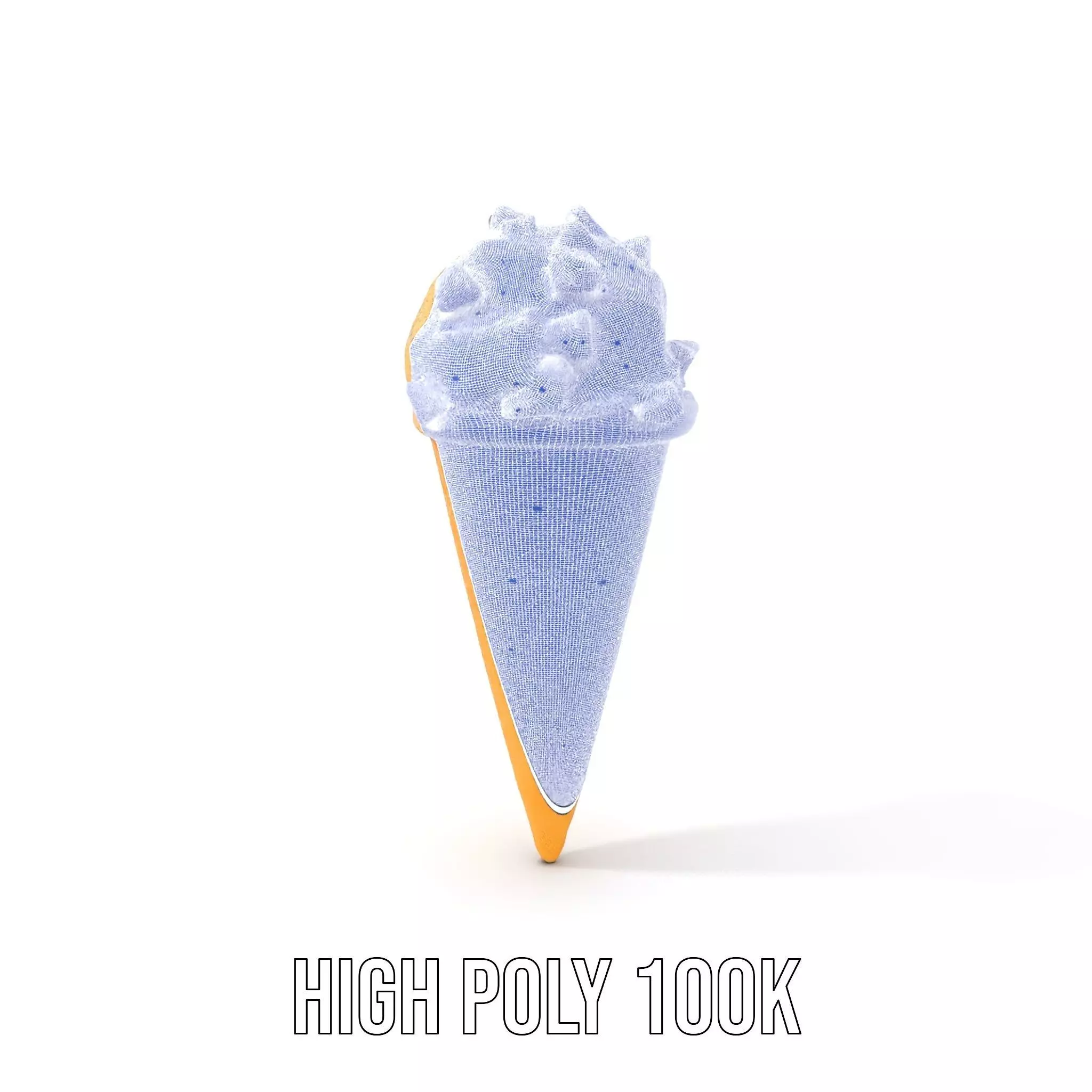 Chocolate Chip Ice Cream Cone model pack Low-poly 3D model_5