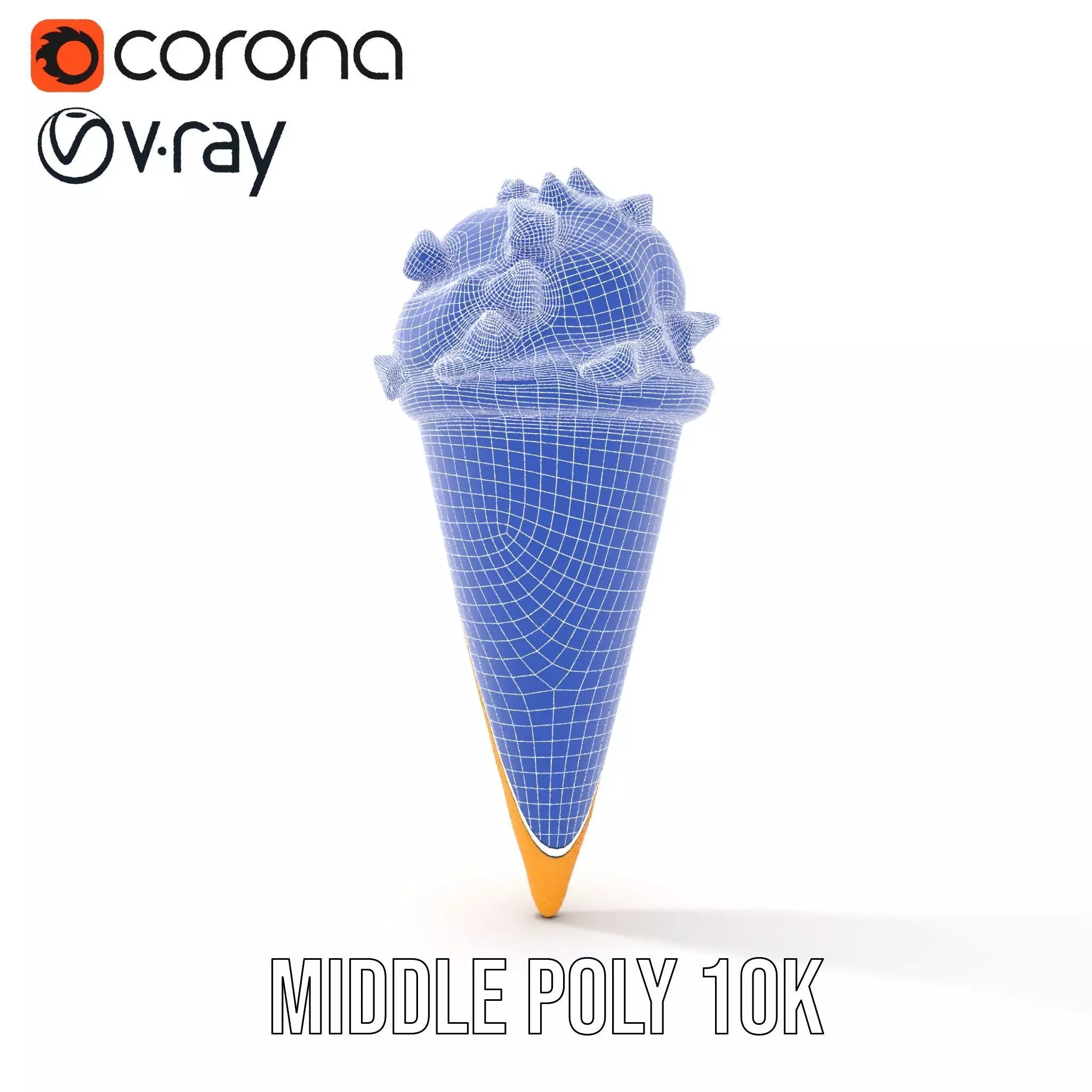 Chocolate Chip Ice Cream Cone model pack Low-poly 3D model_27