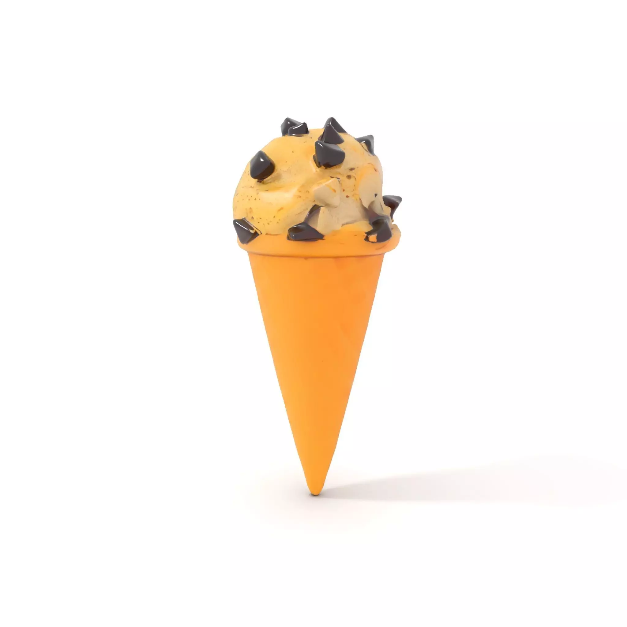 Chocolate Chip Ice Cream Cone model pack Low-poly 3D model_6