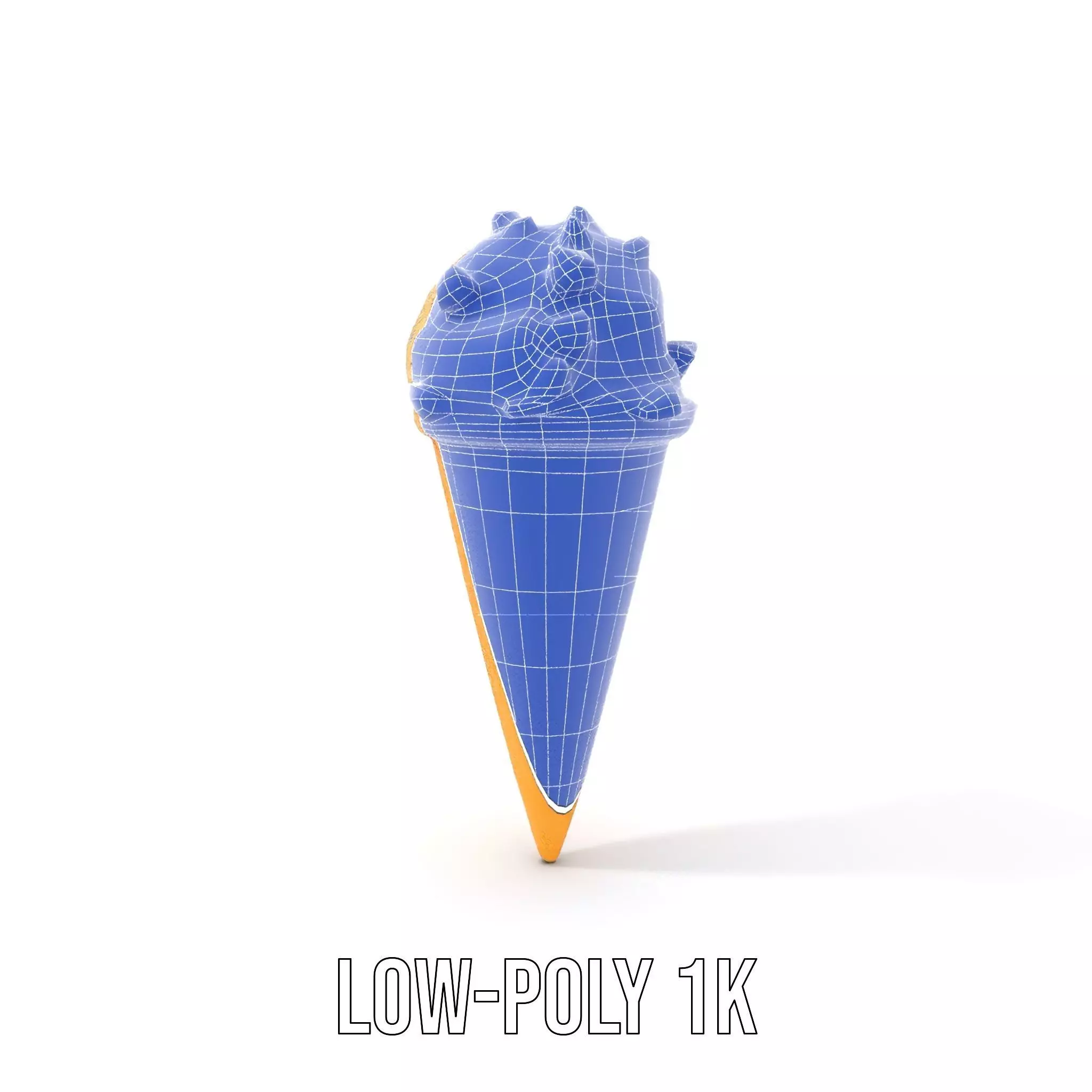 Chocolate Chip Ice Cream Cone model pack Low-poly 3D model_13