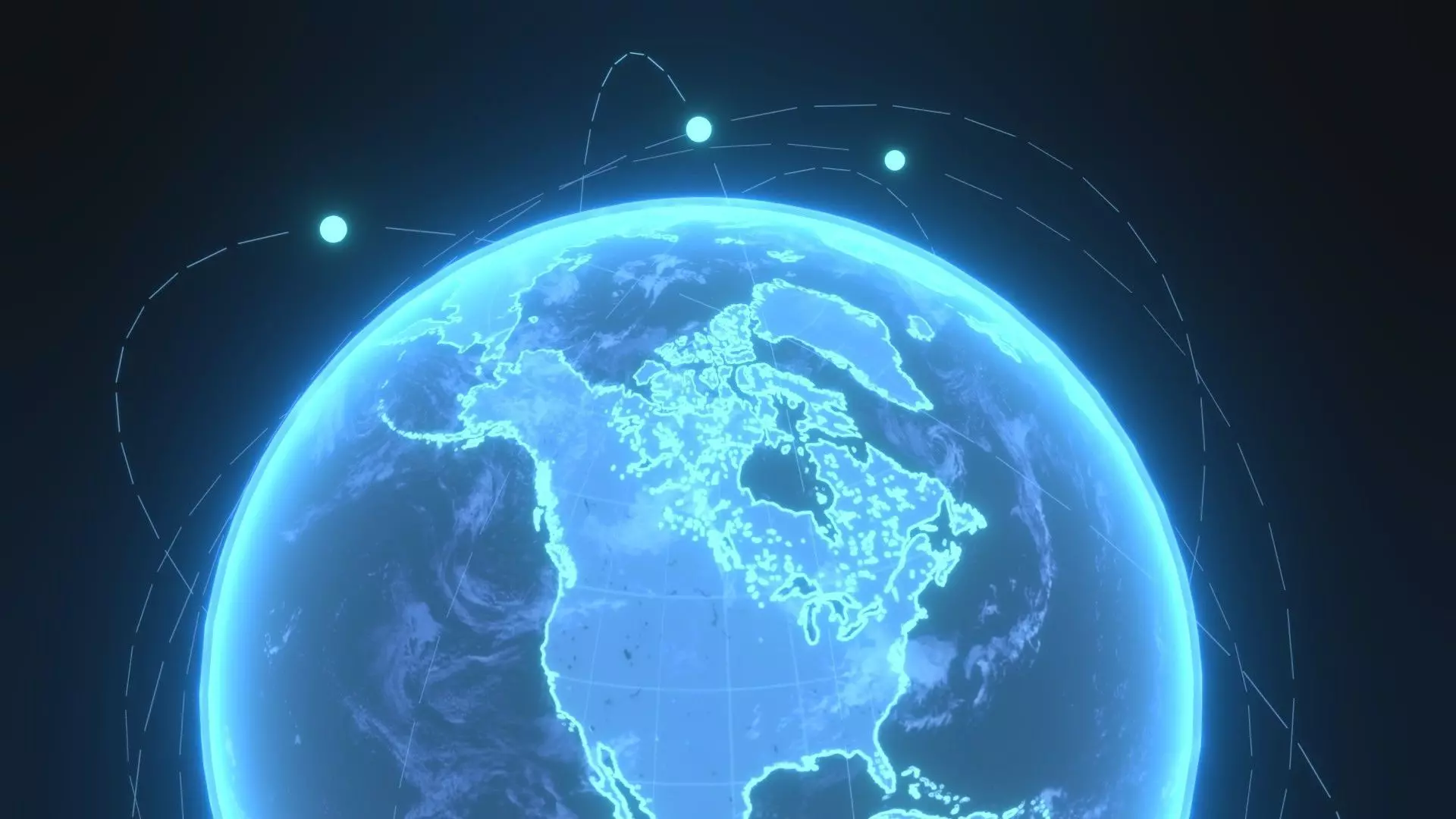 Animated Hologram Planet Earth With 50 Sci-Fi Music Tracks Low-poly 3D model_21