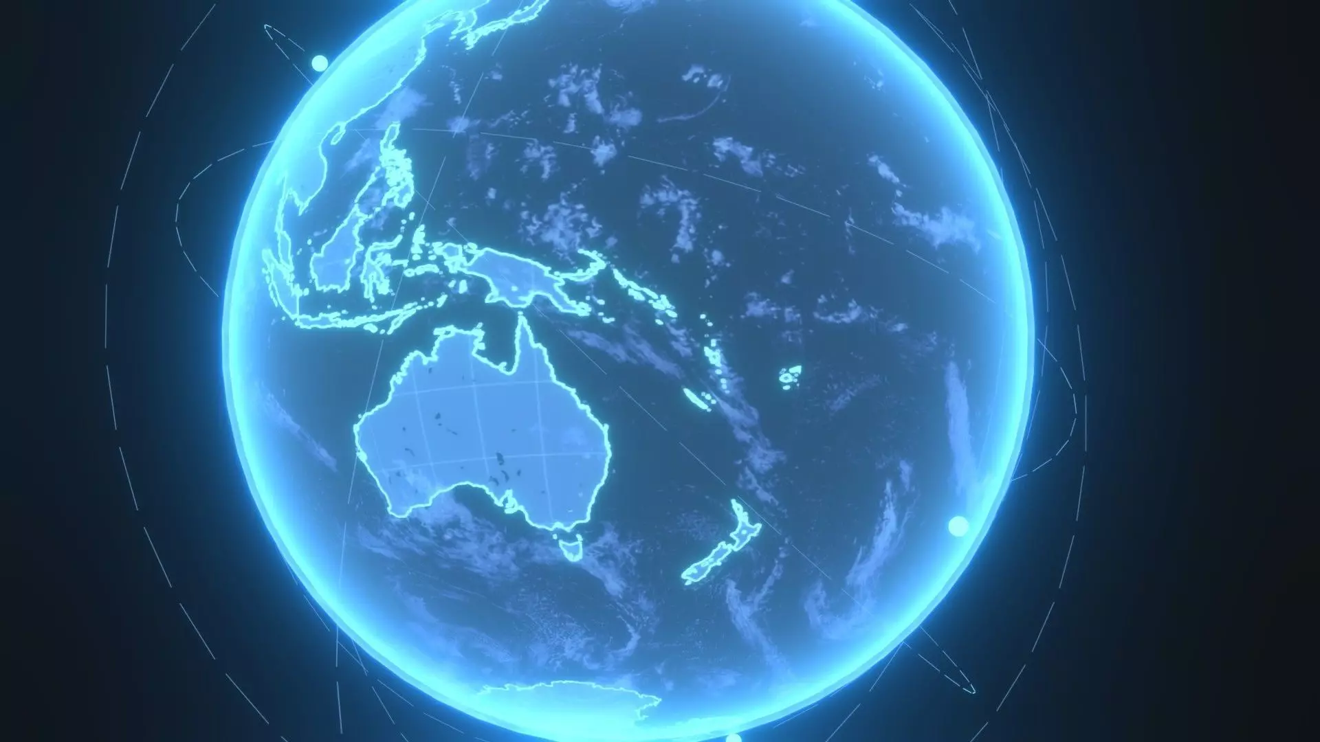 Animated Hologram Planet Earth With 50 Sci-Fi Music Tracks Low-poly 3D model_9
