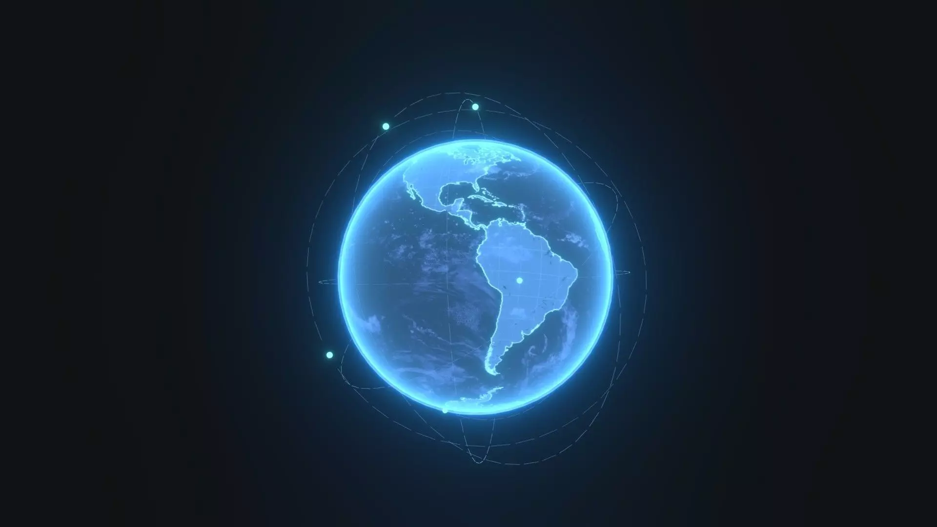 Animated Hologram Planet Earth With 50 Sci-Fi Music Tracks Low-poly 3D model_19