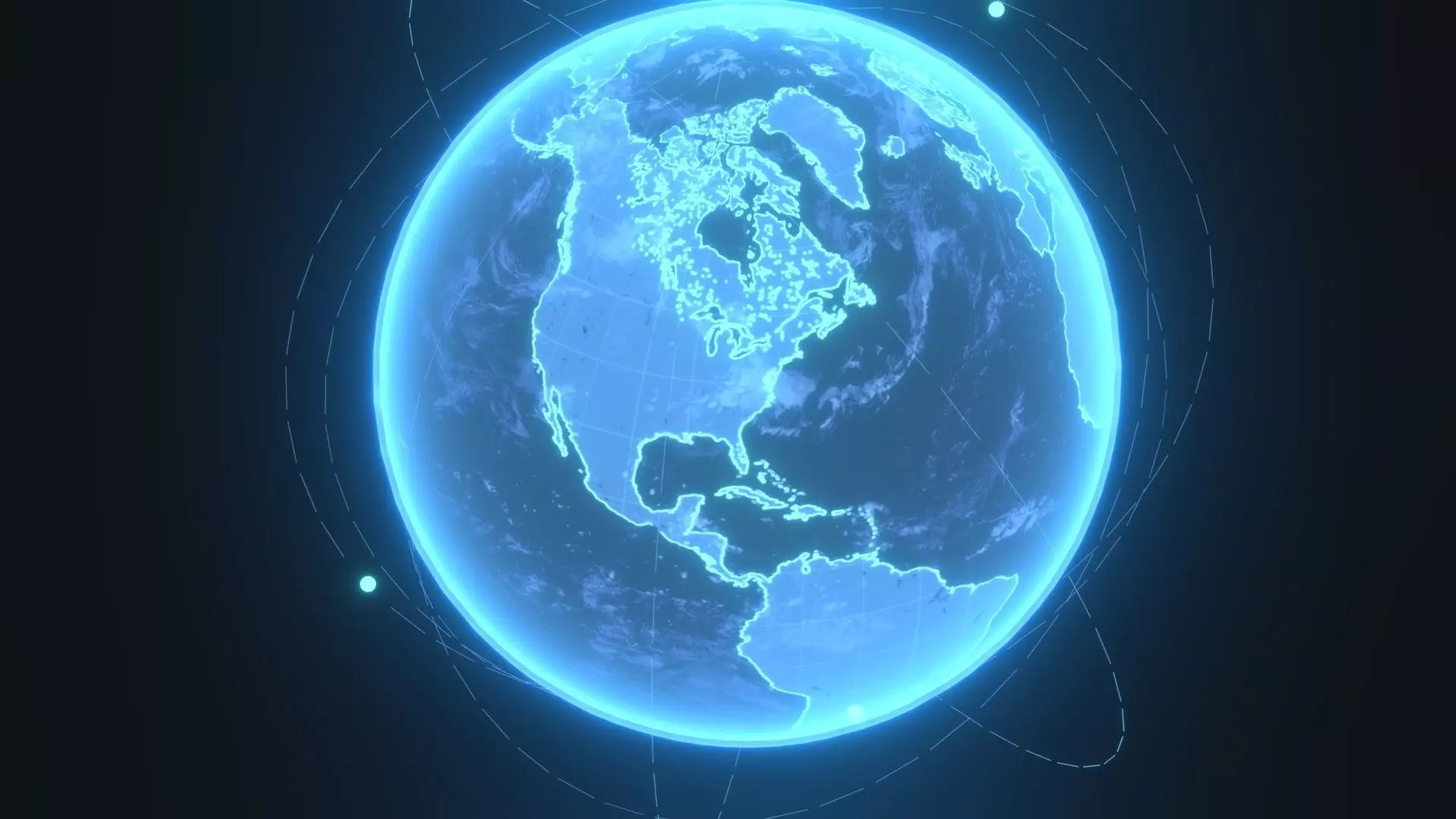 Animated Hologram Planet Earth With 50 Sci-Fi Music Tracks Low-poly 3D model_12