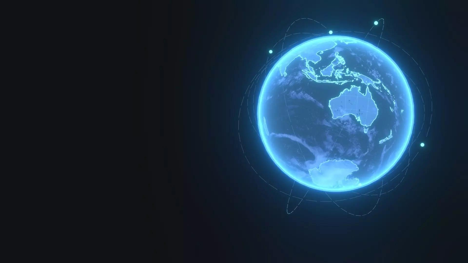 Animated Hologram Planet Earth With 50 Sci-Fi Music Tracks Low-poly 3D model_17