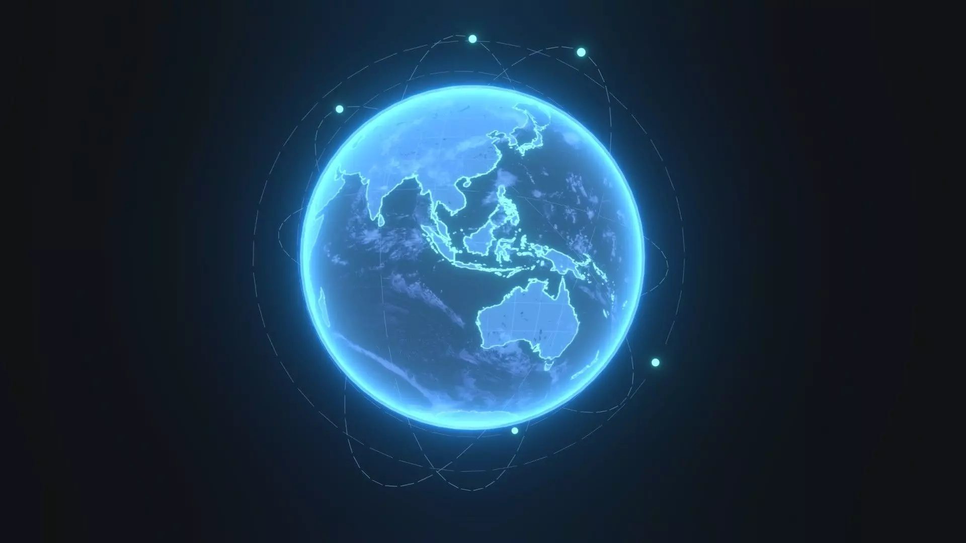 Animated Hologram Planet Earth With 50 Sci-Fi Music Tracks Low-poly 3D model_5