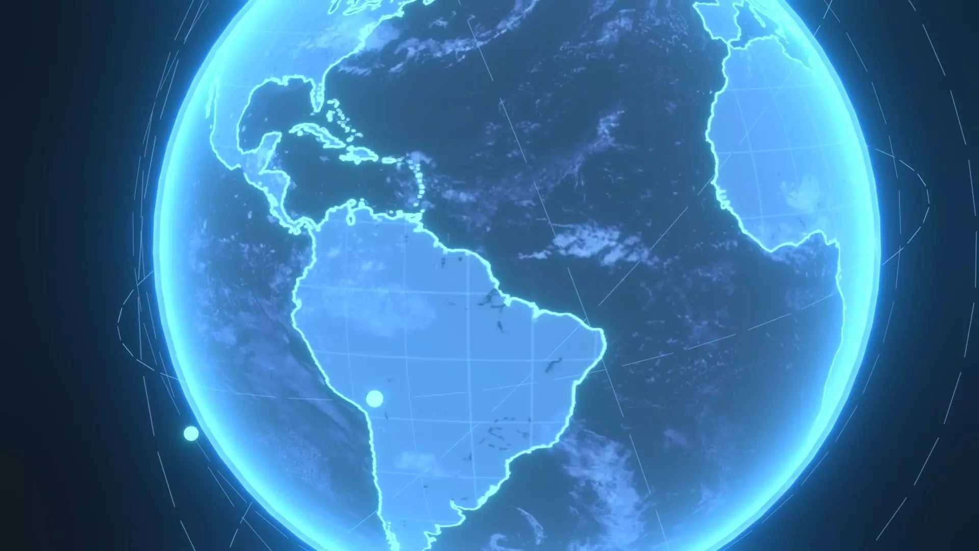 Animated Hologram Planet Earth With 50 Sci-Fi Music Tracks Low-poly 3D model_8