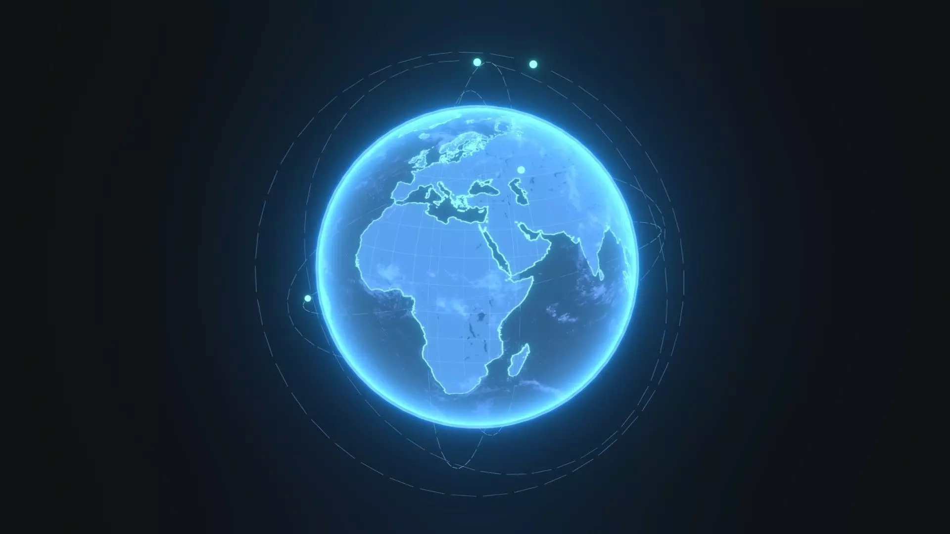 Animated Hologram Planet Earth With 50 Sci-Fi Music Tracks Low-poly 3D model_18