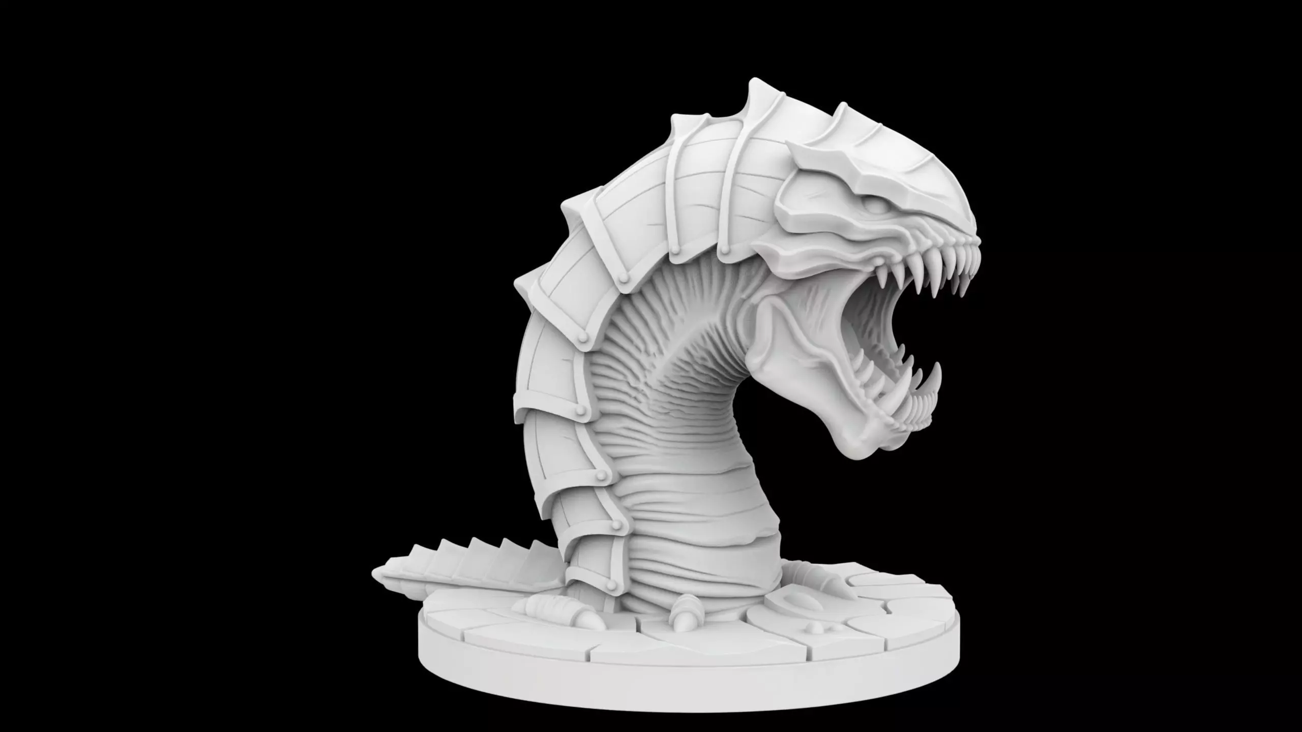 Monstrous Sandworm Statue 3d Print Model 3D print model