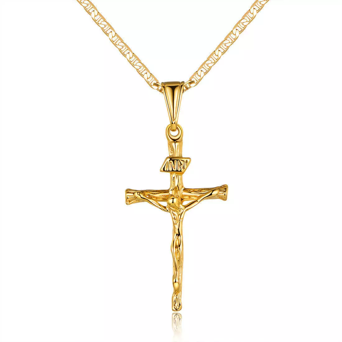 Crucifix Cross Pendant 3D print model_0