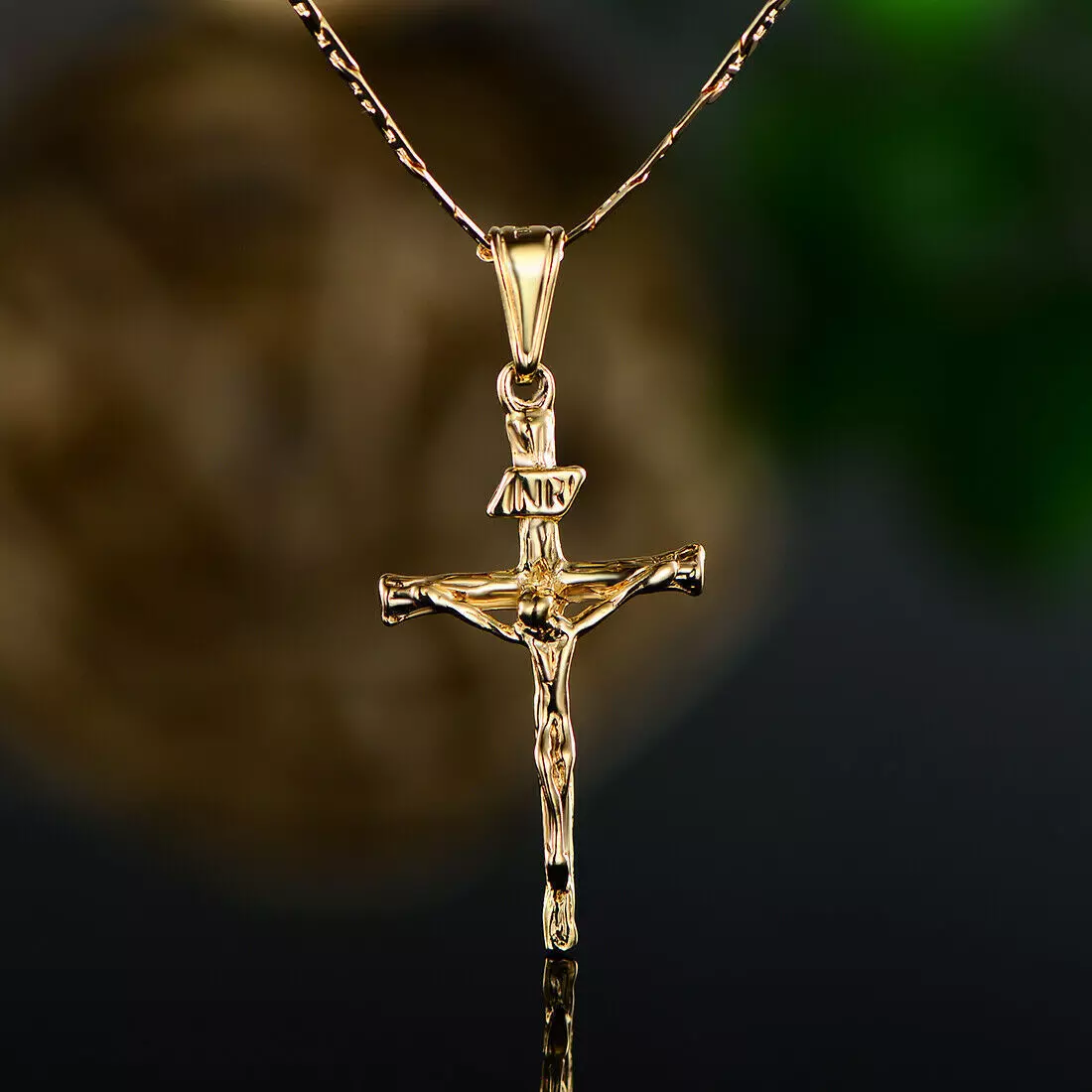 Crucifix Cross Pendant 3D print model_3