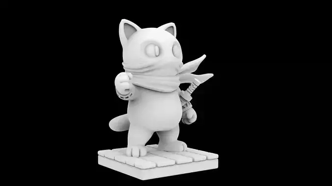 Ninja Cat Hero 3d Print Model