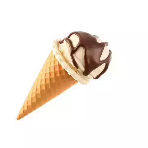 Chocolate Vanilla Ice Cream model pack Low-poly 3D model 2