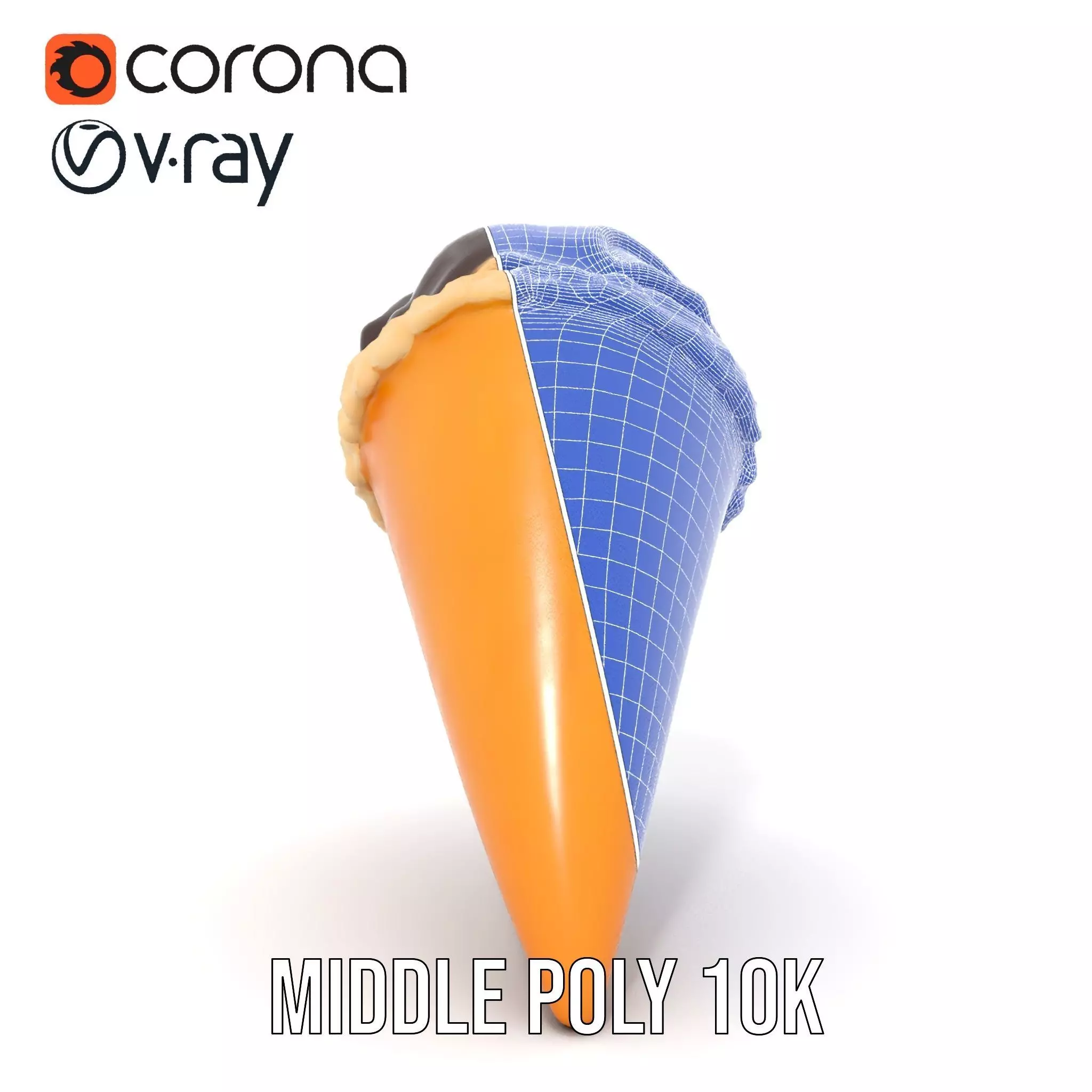 Chocolate Vanilla Ice Cream model pack Low-poly 3D model_30