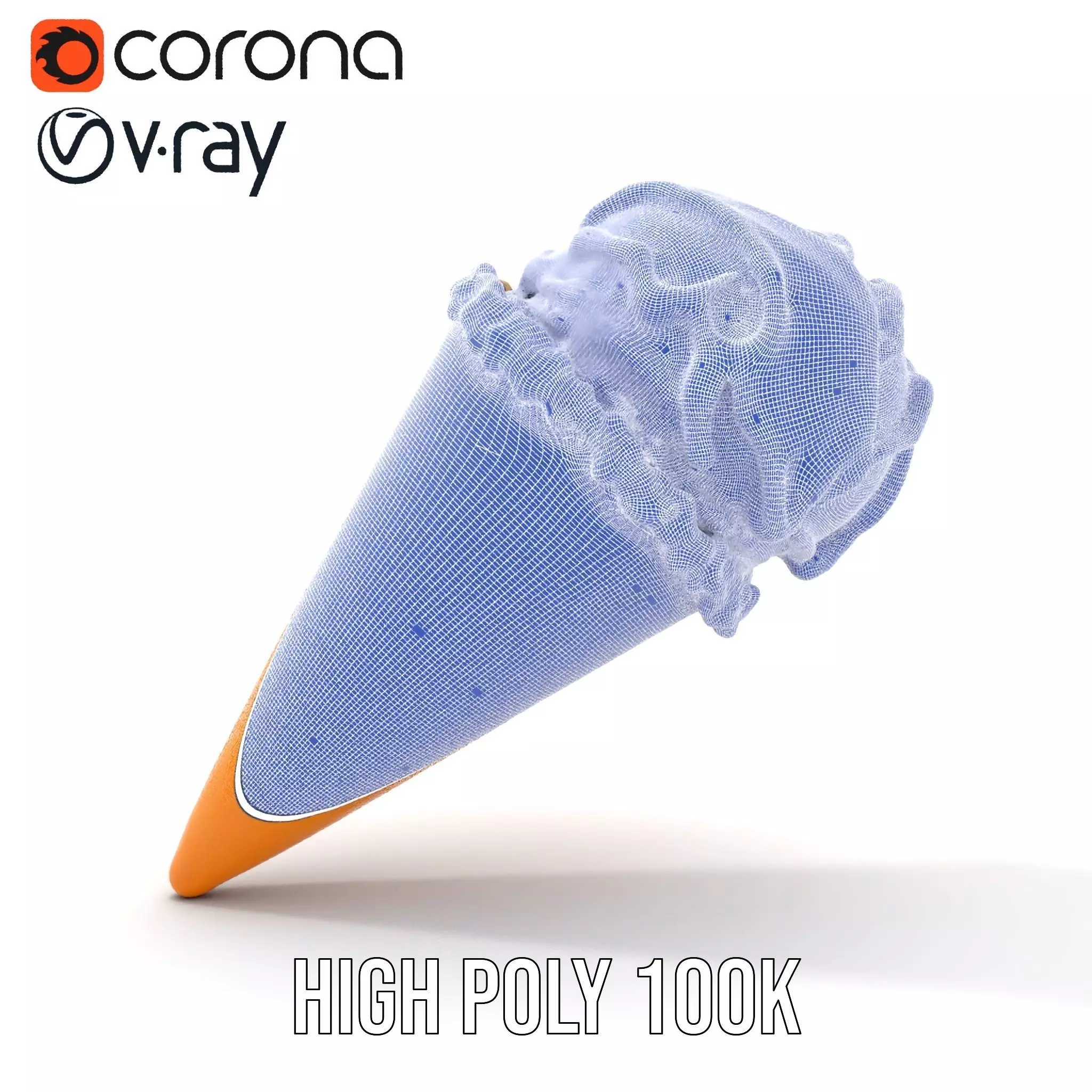 Chocolate Vanilla Ice Cream model pack Low-poly 3D model_33