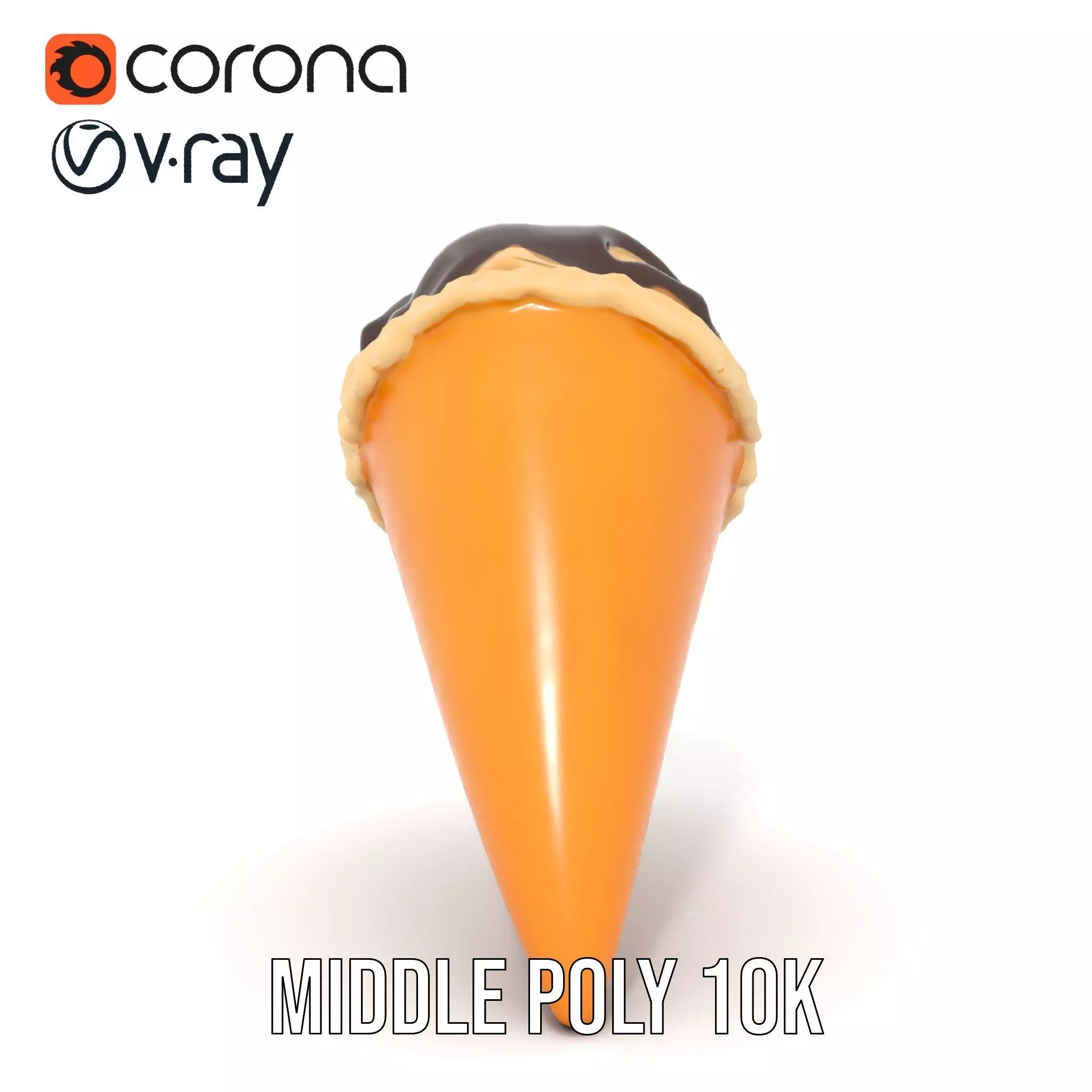 Chocolate Vanilla Ice Cream model pack Low-poly 3D model_19