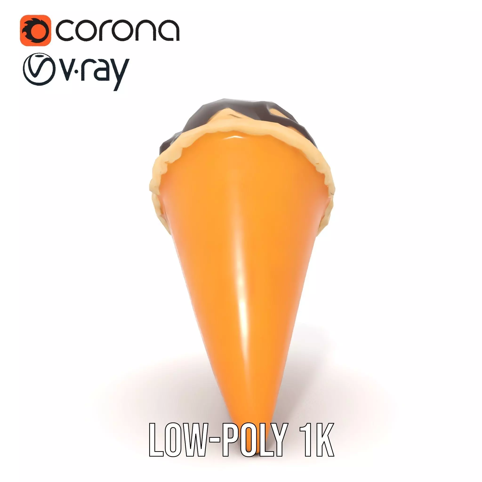 Chocolate Vanilla Ice Cream model pack Low-poly 3D model_20