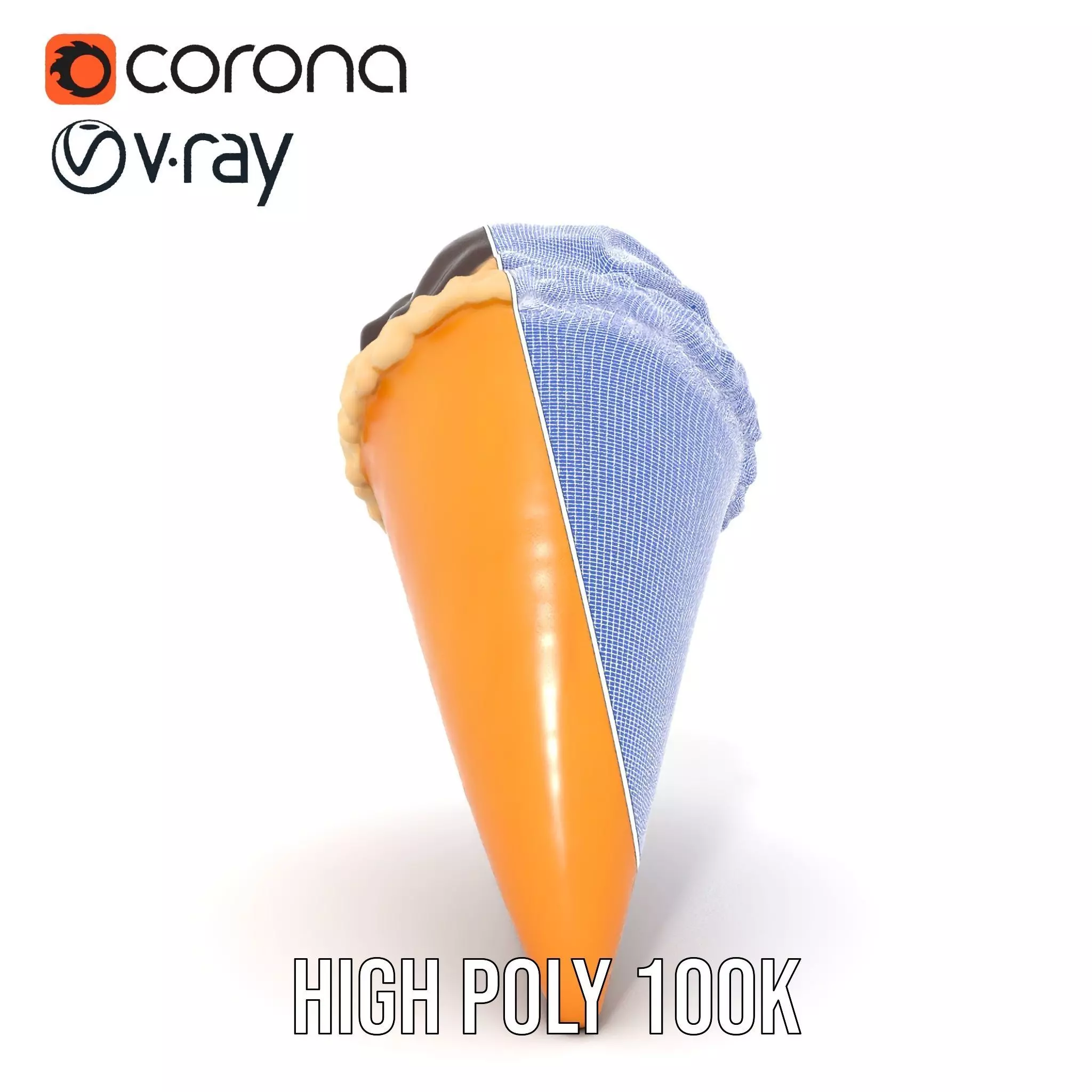 Chocolate Vanilla Ice Cream model pack Low-poly 3D model_35