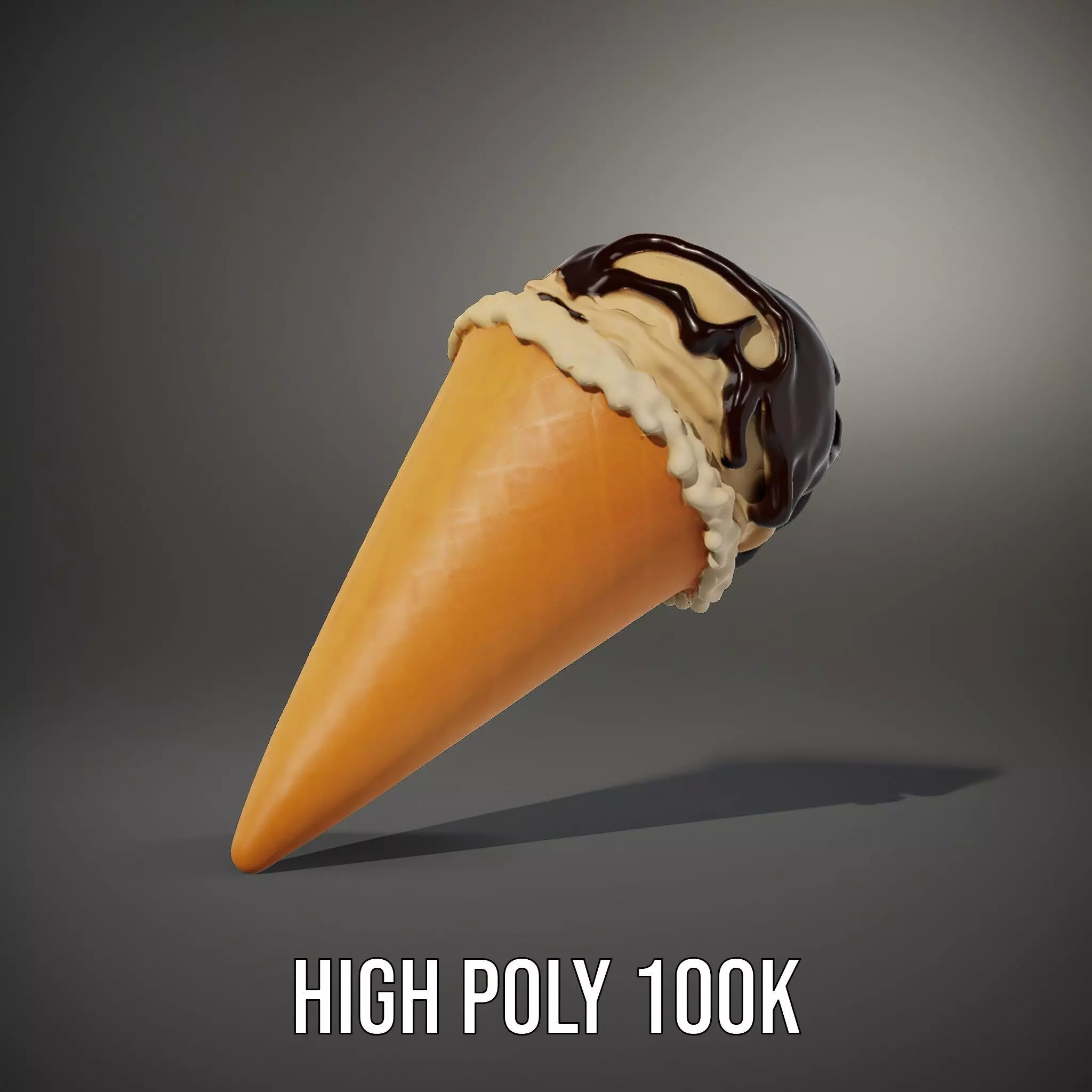 Chocolate Vanilla Ice Cream model pack Low-poly 3D model_11