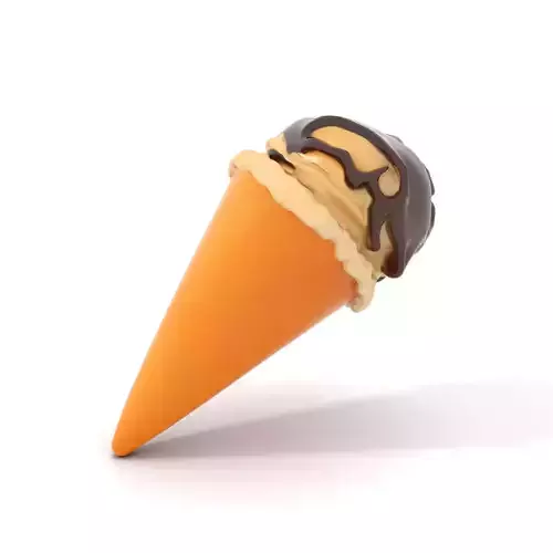 Chocolate Vanilla Ice Cream model pack Low-poly 3D model 6