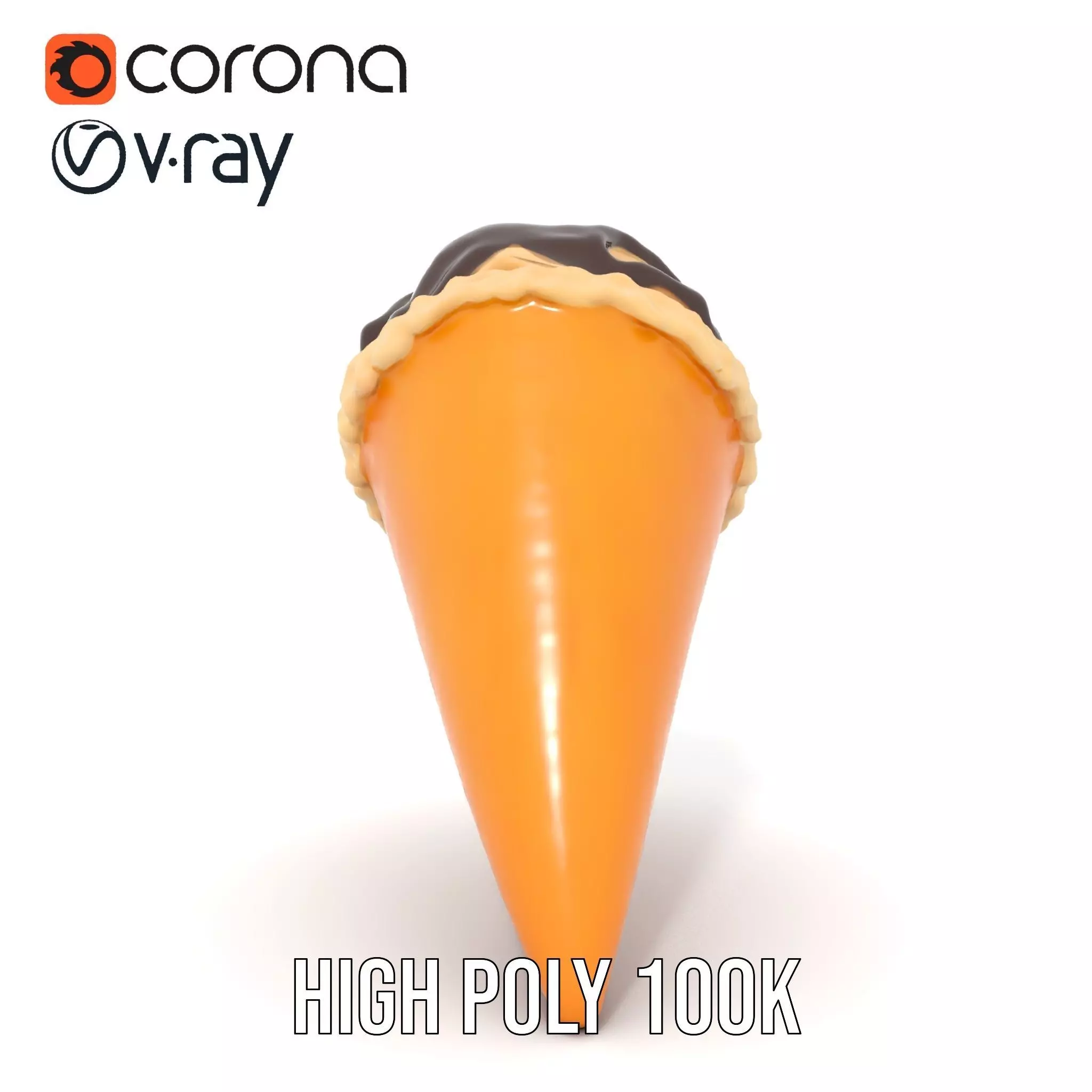 Chocolate Vanilla Ice Cream model pack Low-poly 3D model_24