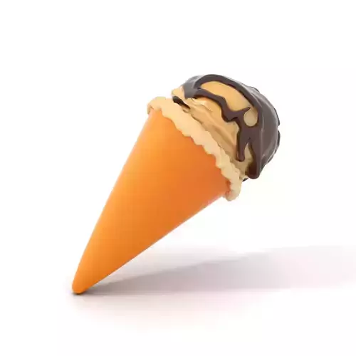 Chocolate Vanilla Ice Cream model pack Low-poly 3D model