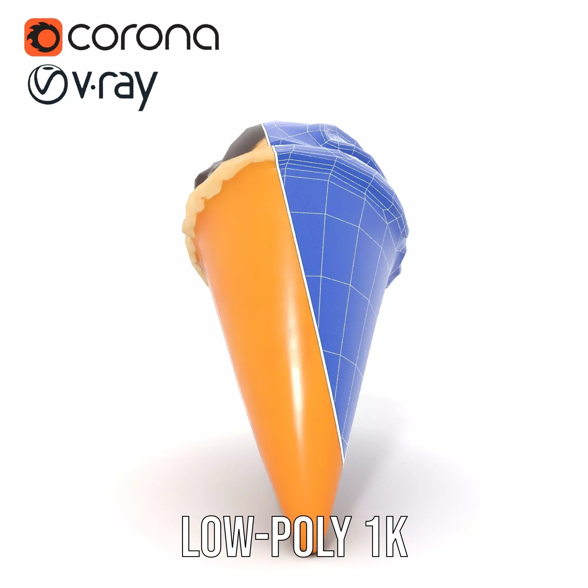 Chocolate Vanilla Ice Cream model pack Low-poly 3D model_31