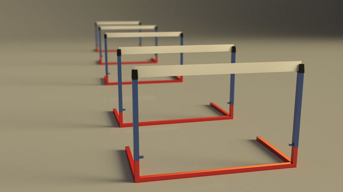 SPORT---RACE---Hurdle hurdle stand Low-poly 3D model