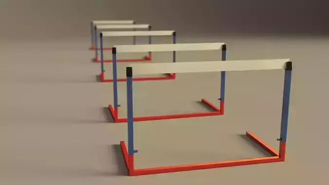 SPORT---RACE---Hurdle hurdle stand Low-poly 3D model