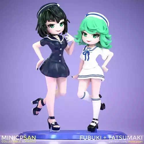 Fubuki and Tatsumaki - Cute Sailor Outfit - One Punch Man