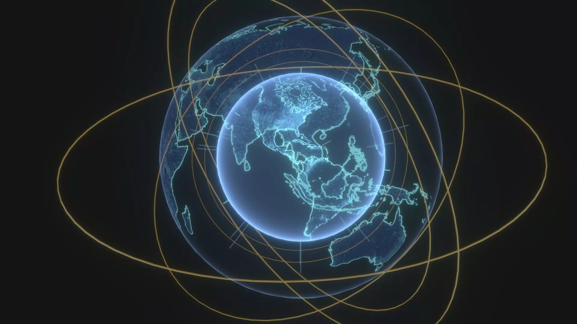 Animated Hologram Planet Earth No 2 With 50 Sci-Fi Music Tracks Low-poly 3D model_14