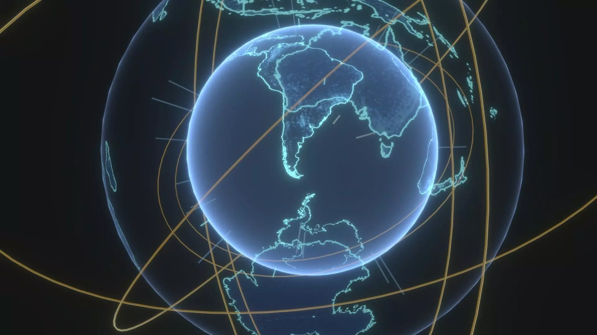 Animated Hologram Planet Earth No 2 With 50 Sci-Fi Music Tracks Low-poly 3D model_11