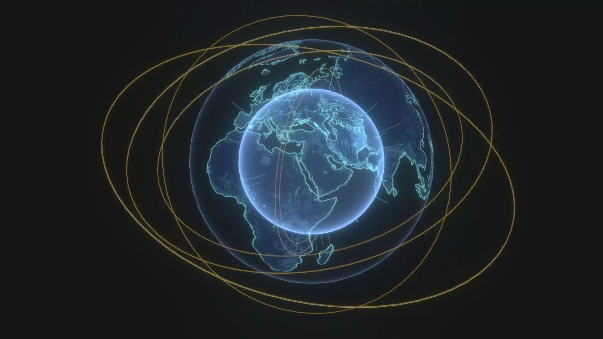 Animated Hologram Planet Earth No 2 With 50 Sci-Fi Music Tracks Low-poly 3D model_13