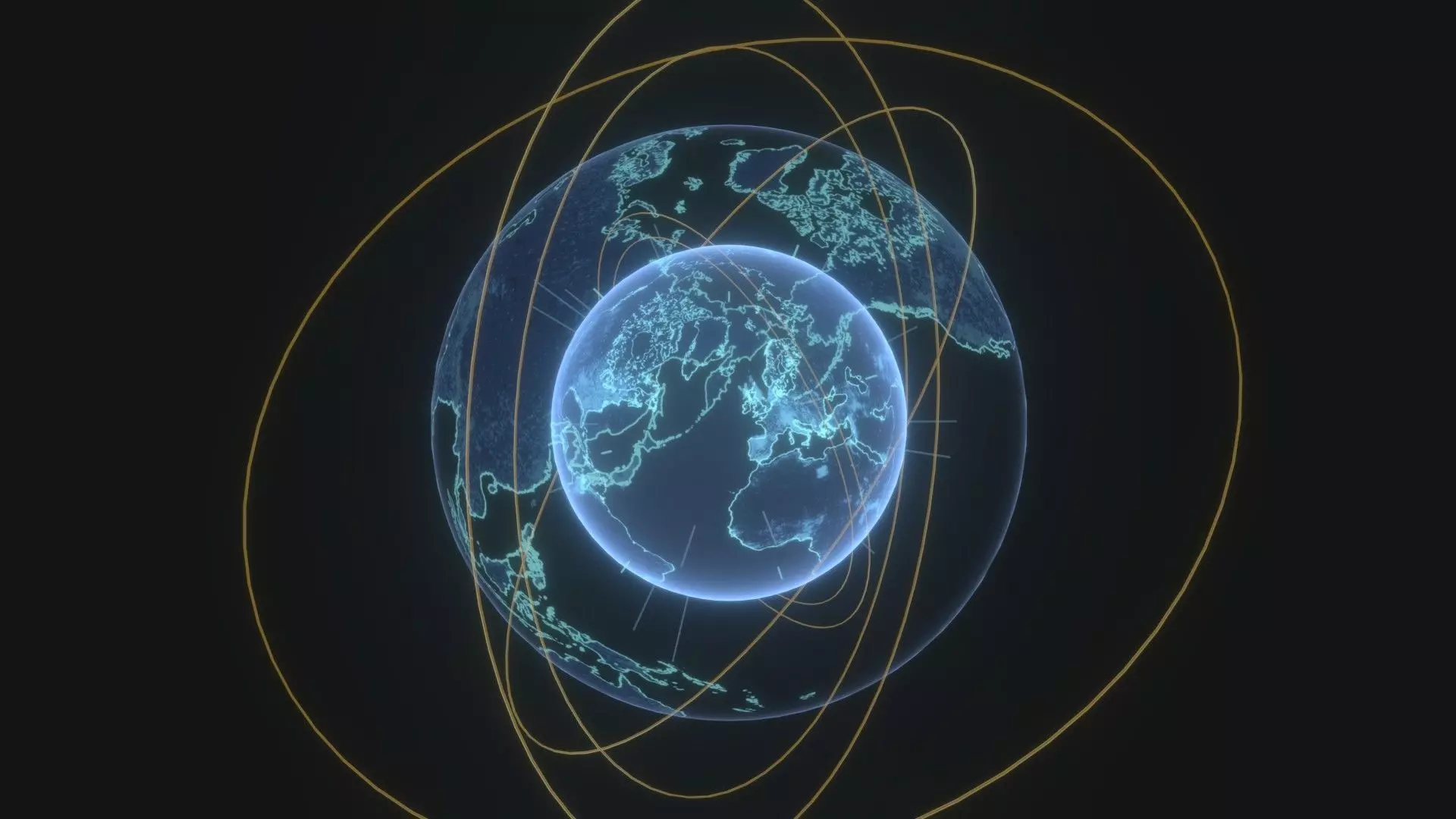 Animated Hologram Planet Earth No 2 With 50 Sci-Fi Music Tracks Low-poly 3D model_15