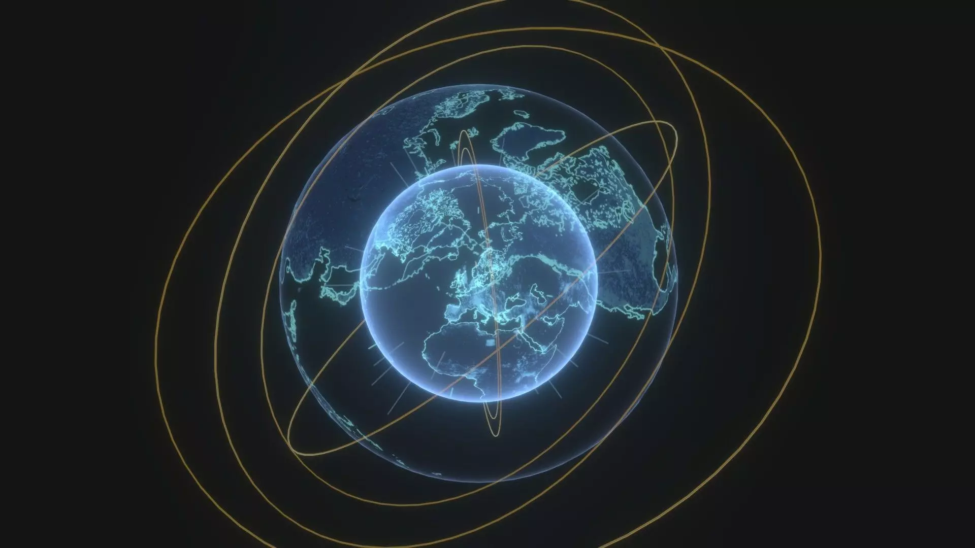 Animated Hologram Planet Earth No 2 With 50 Sci-Fi Music Tracks Low-poly 3D model_19