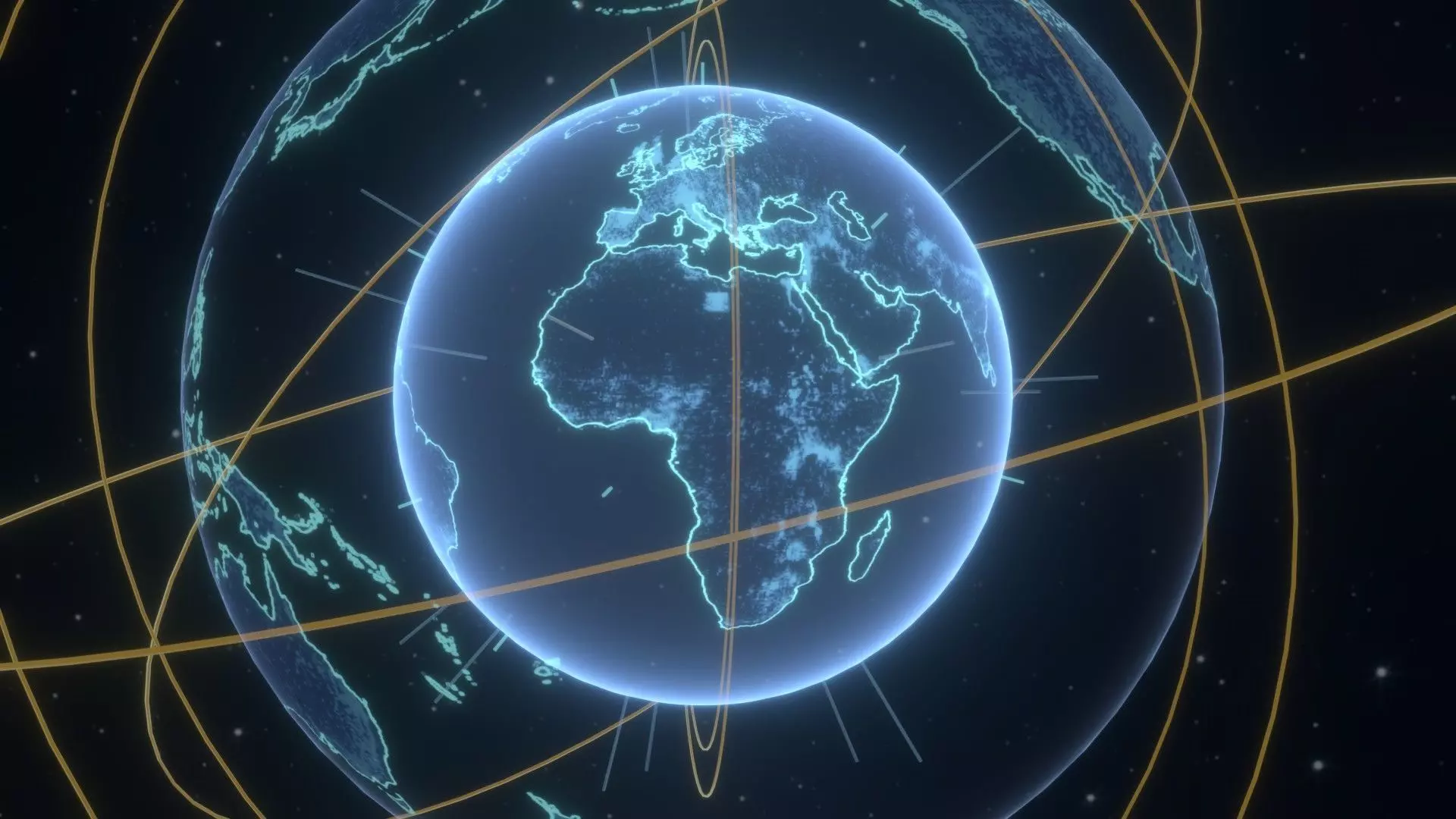 Animated Hologram Planet Earth No 2 With 50 Sci-Fi Music Tracks Low-poly 3D model_6