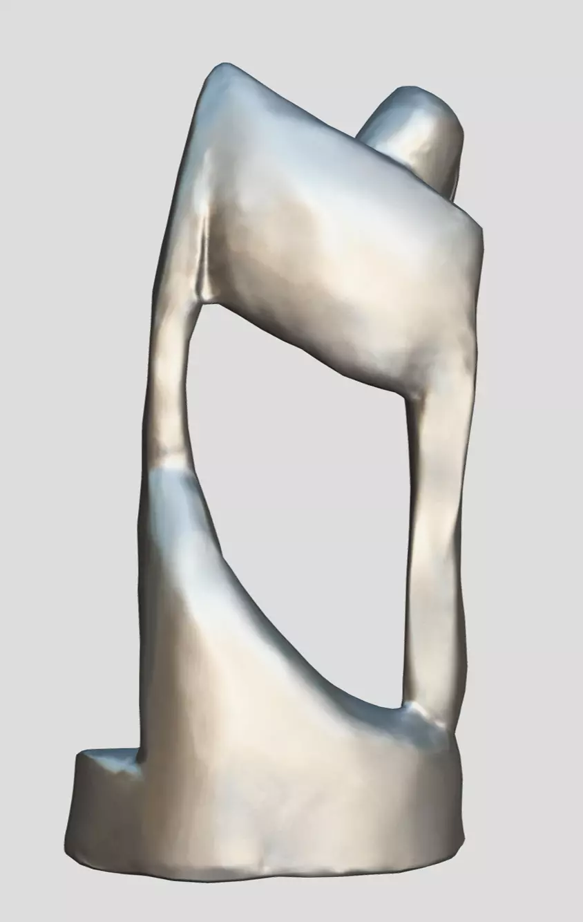 The Thinker Statue Low-poly 3D model_12