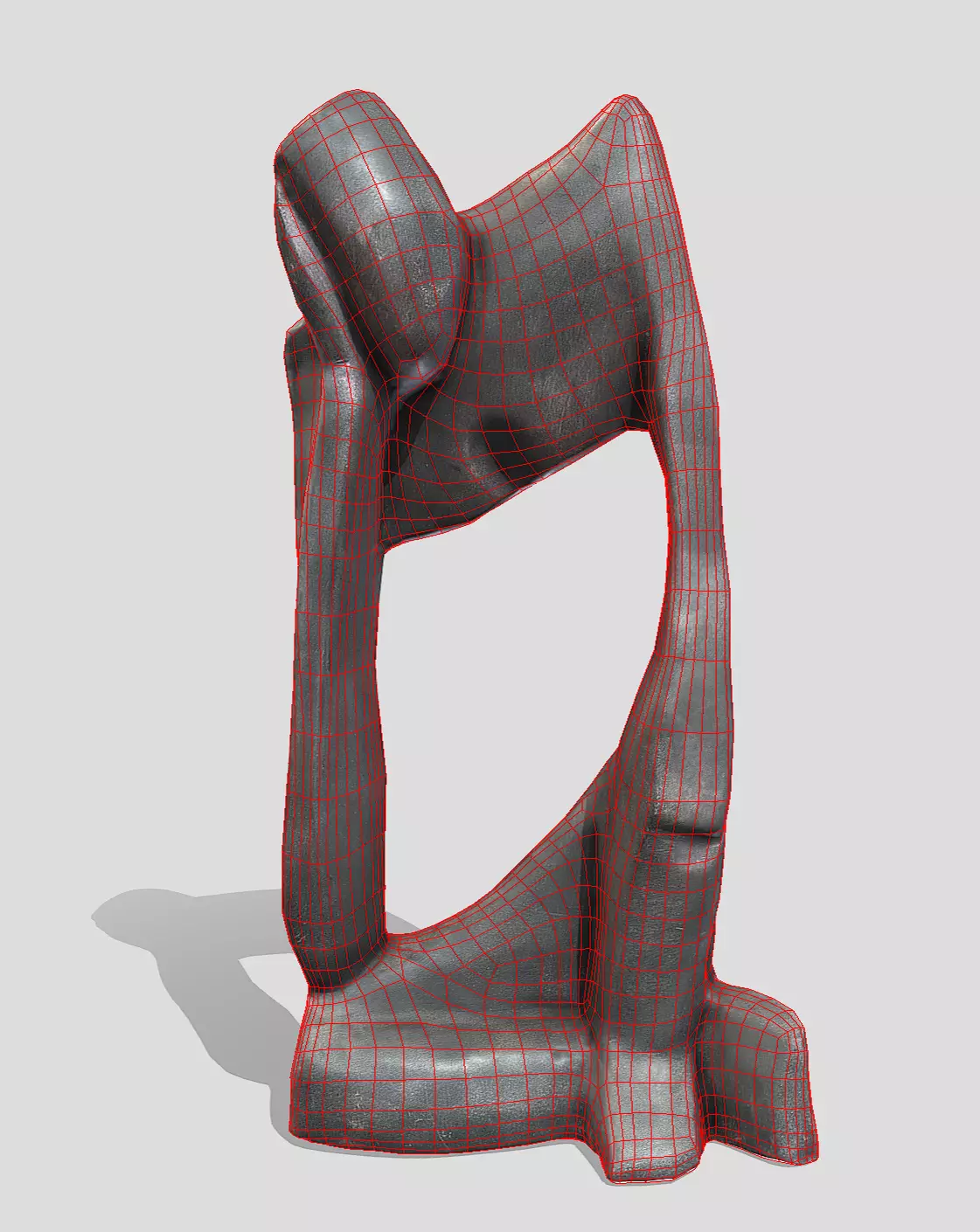 The Thinker Statue Low-poly 3D model_8