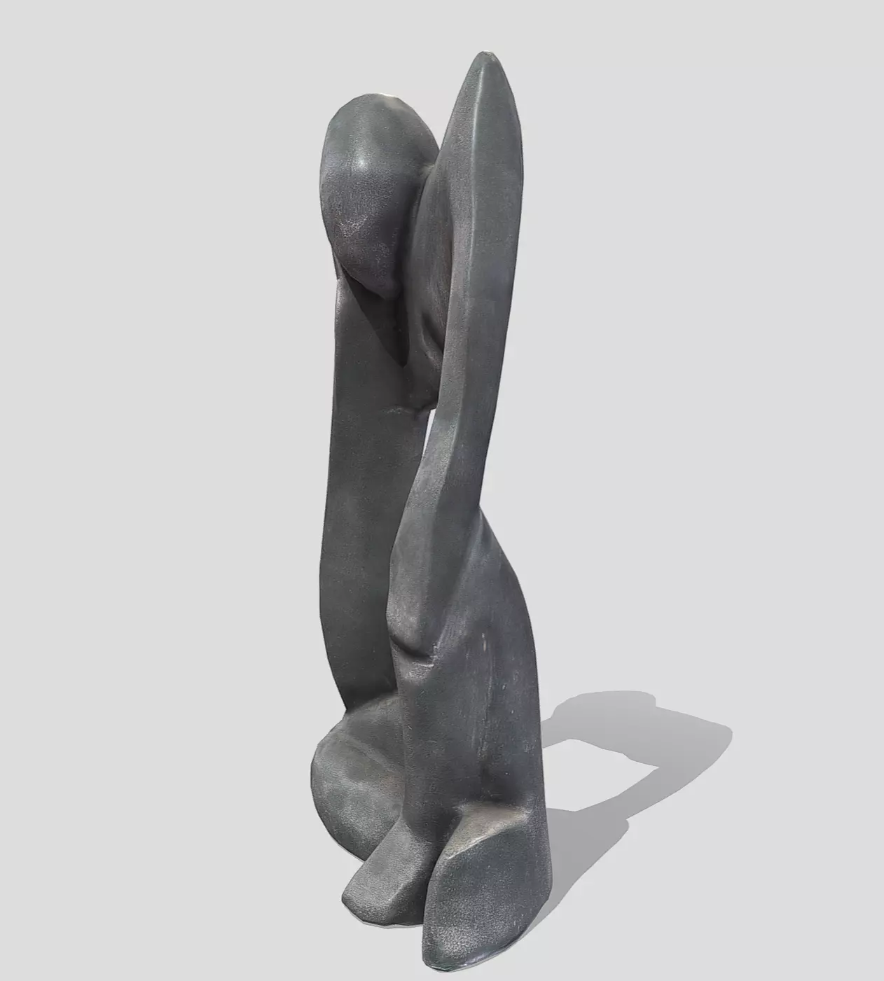 The Thinker Statue Low-poly 3D model_6