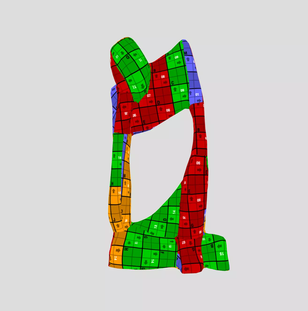 The Thinker Statue Low-poly 3D model_14