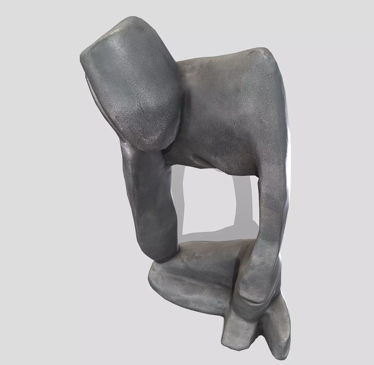 The Thinker Statue Low-poly 3D model_7