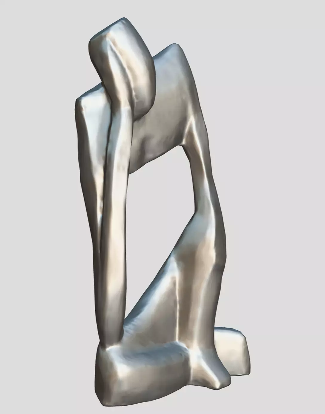 The Thinker Statue Low-poly 3D model_11