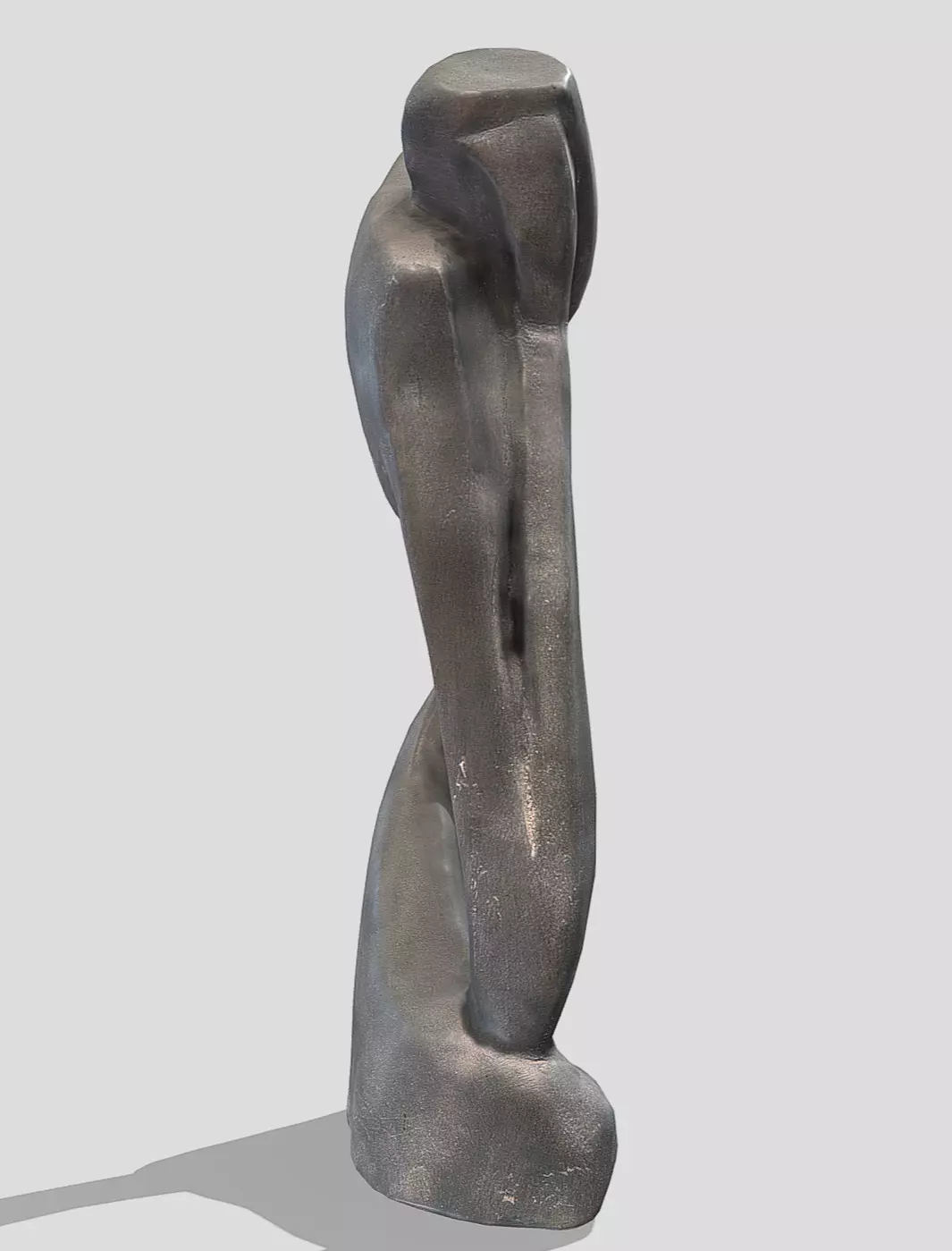 The Thinker Statue Low-poly 3D model_2