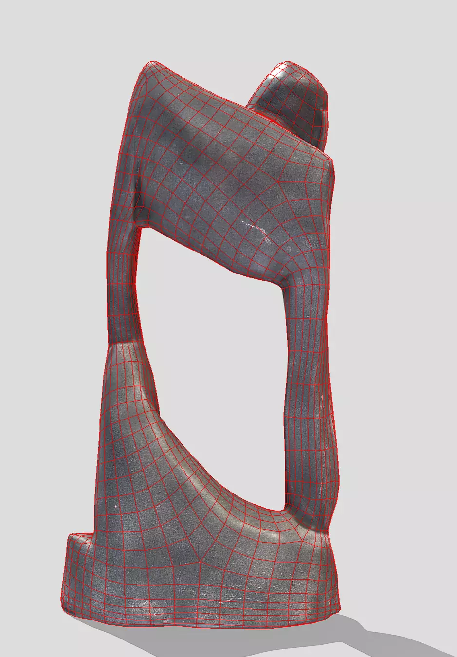 The Thinker Statue Low-poly 3D model_9