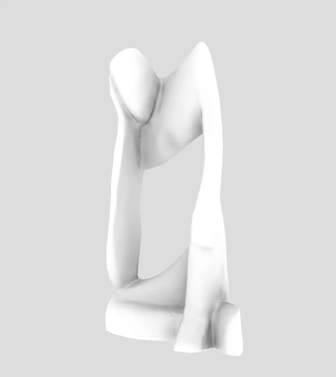 The Thinker Statue Low-poly 3D model_15