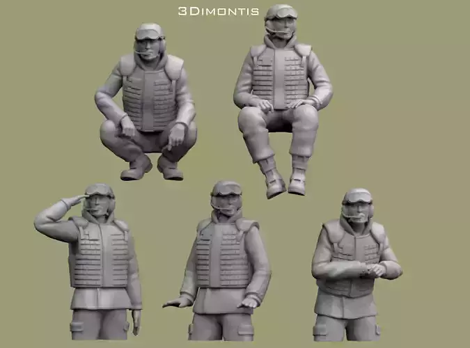 Japan Tank Crew 3D print model