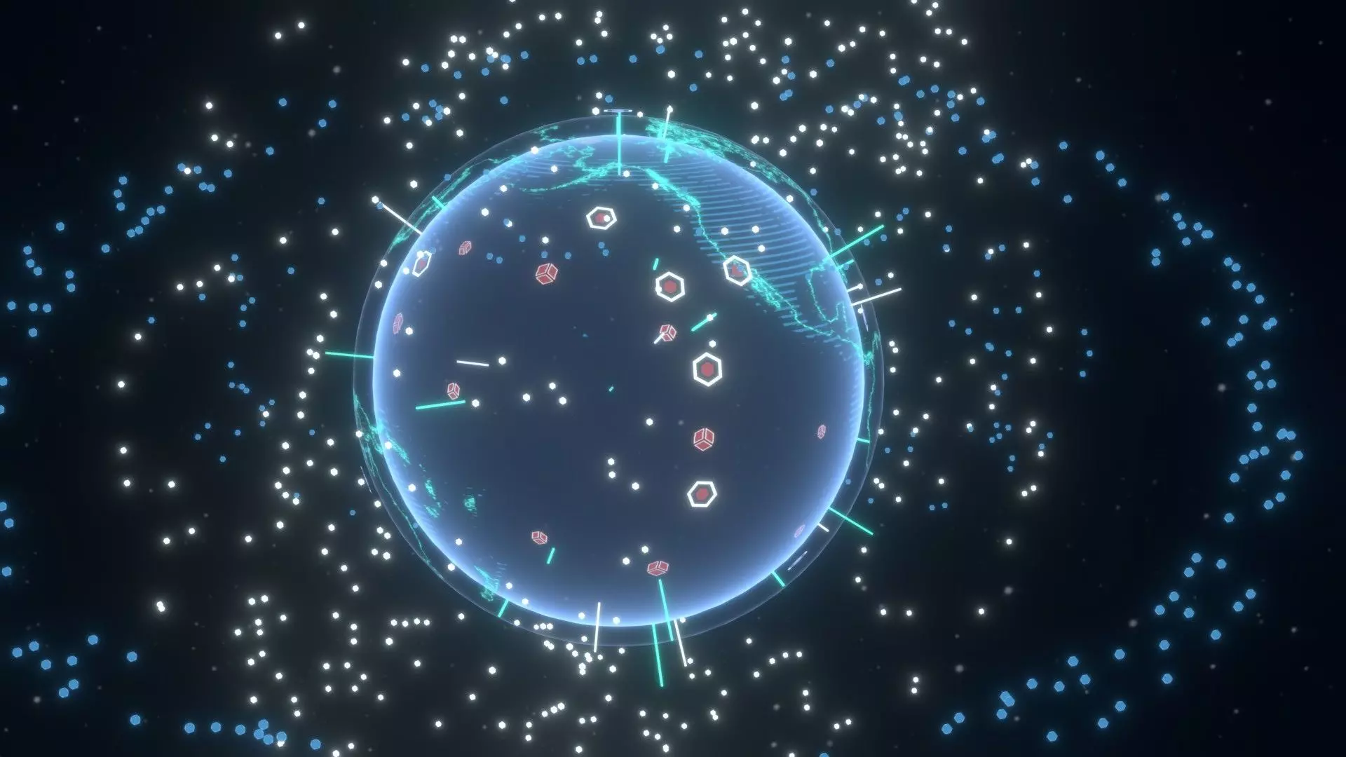 Animated Hologram Planet Earth No 3 With 50 Sci-Fi Music Tracks Low-poly 3D model_17