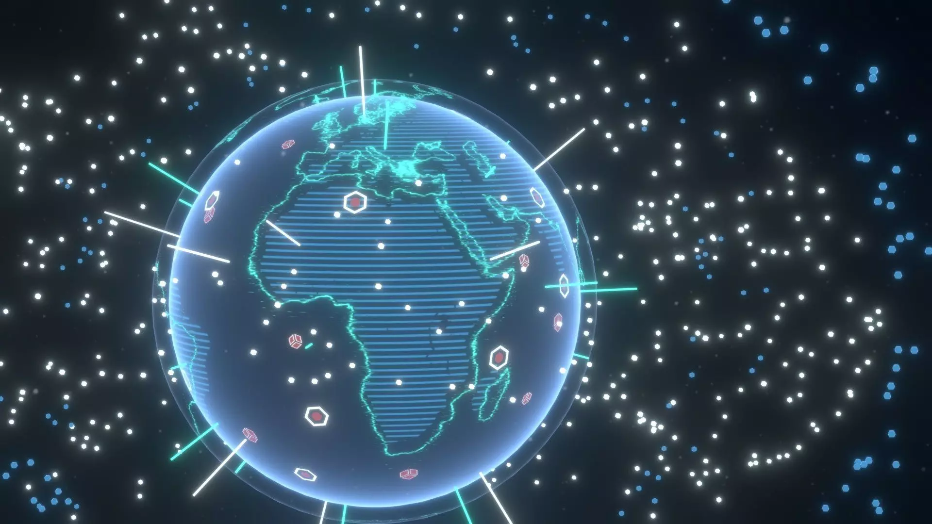 Animated Hologram Planet Earth No 3 With 50 Sci-Fi Music Tracks Low-poly 3D model_13