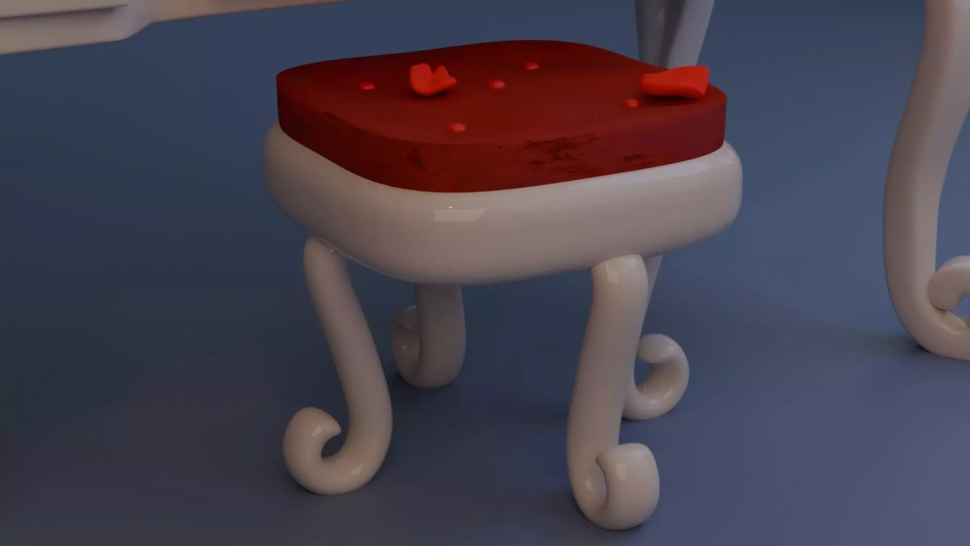 Elegant Art Deco Vanity Set Low-poly 3D model_1