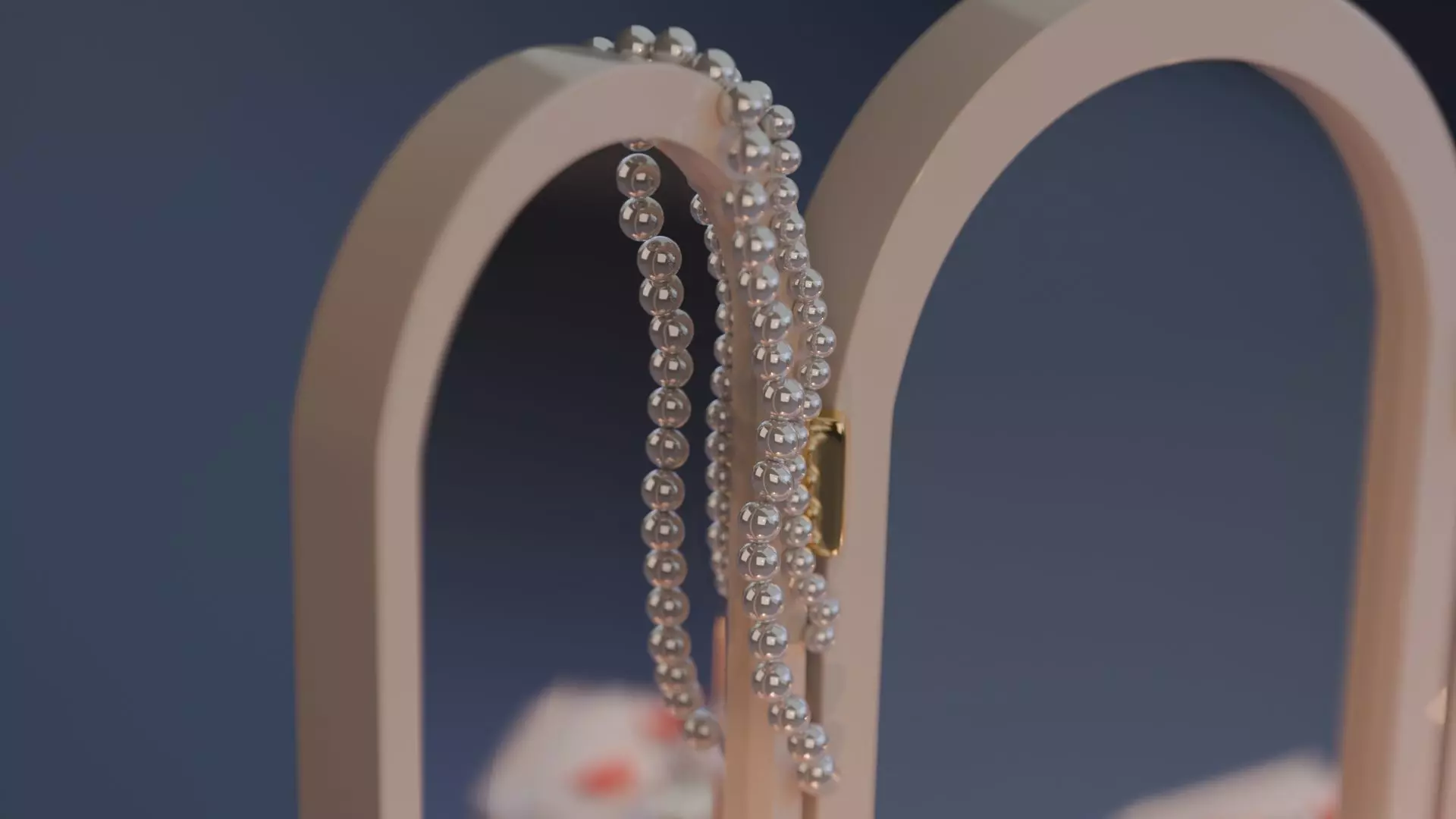 Elegant Art Deco Vanity Set Low-poly 3D model_2